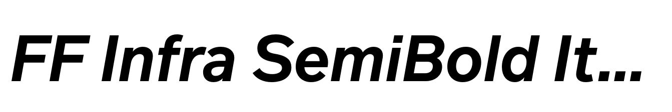 FF Infra SemiBold Italic
